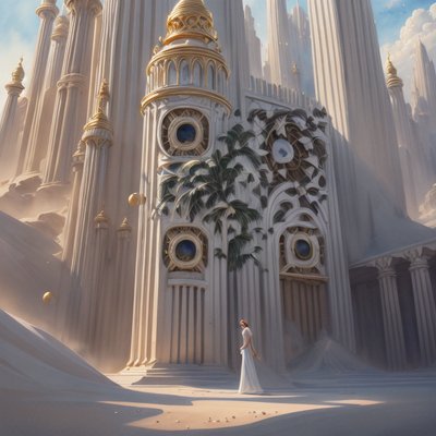 Lost Sand City Concept Art QR Code for Book Covers
