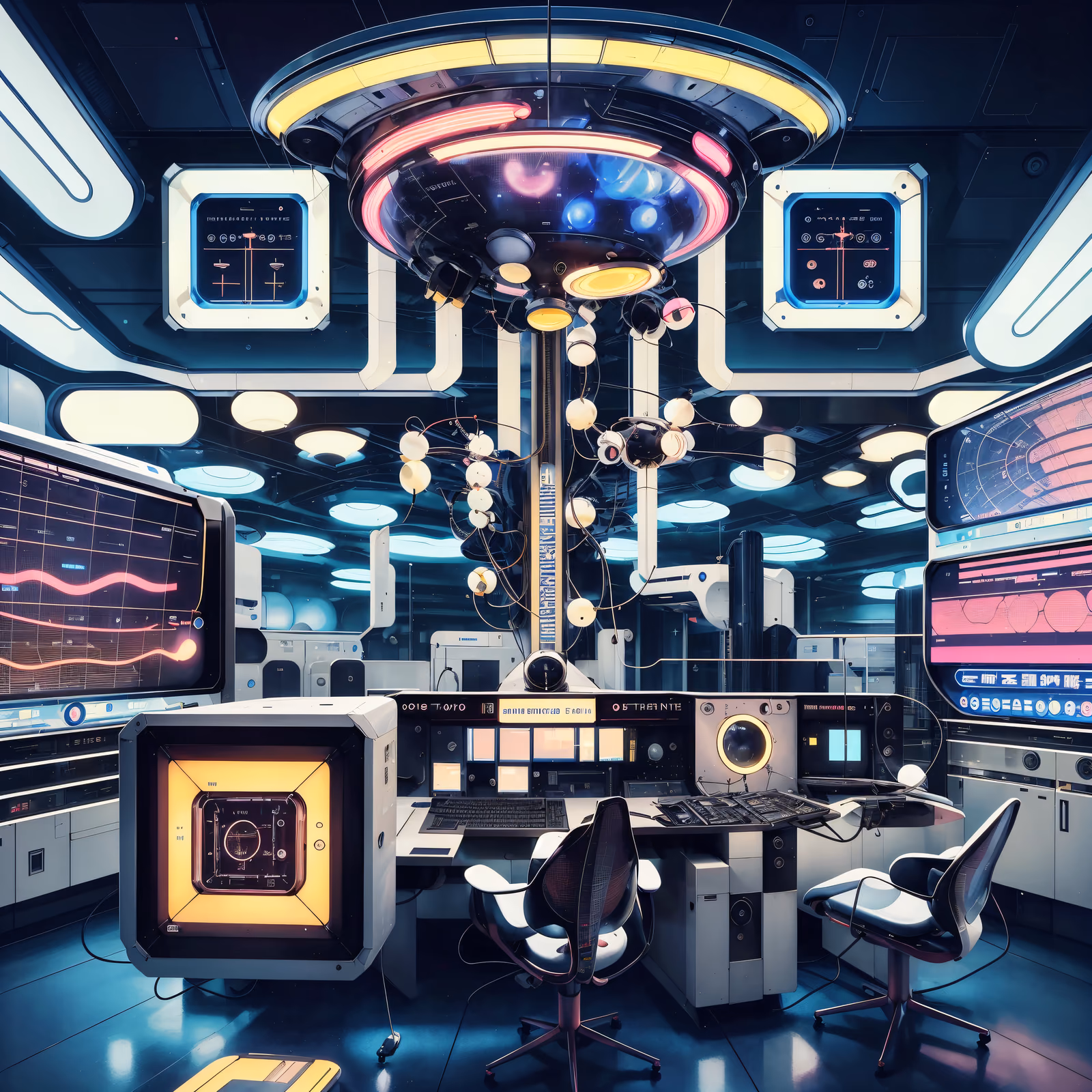 Retrofuturist Lab Control Room QR Code for Posters — image 1
