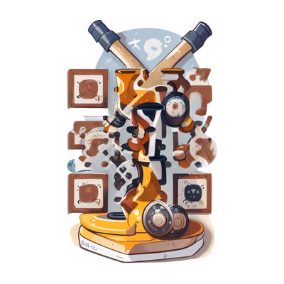 Microscope Laboratory Vector QR Code for Stickers — image 1