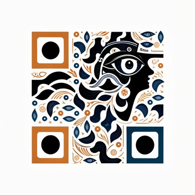 Eye of Horus Flat Ornamental QR Code Art