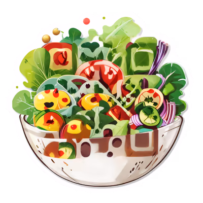 Salad Bowl Vector Sticker QR Code for Stickers — image 1