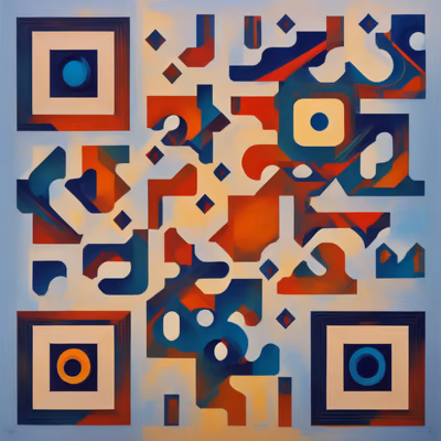 Геометричный абстрактный QR-код в стиле ар-деко — изображение 1