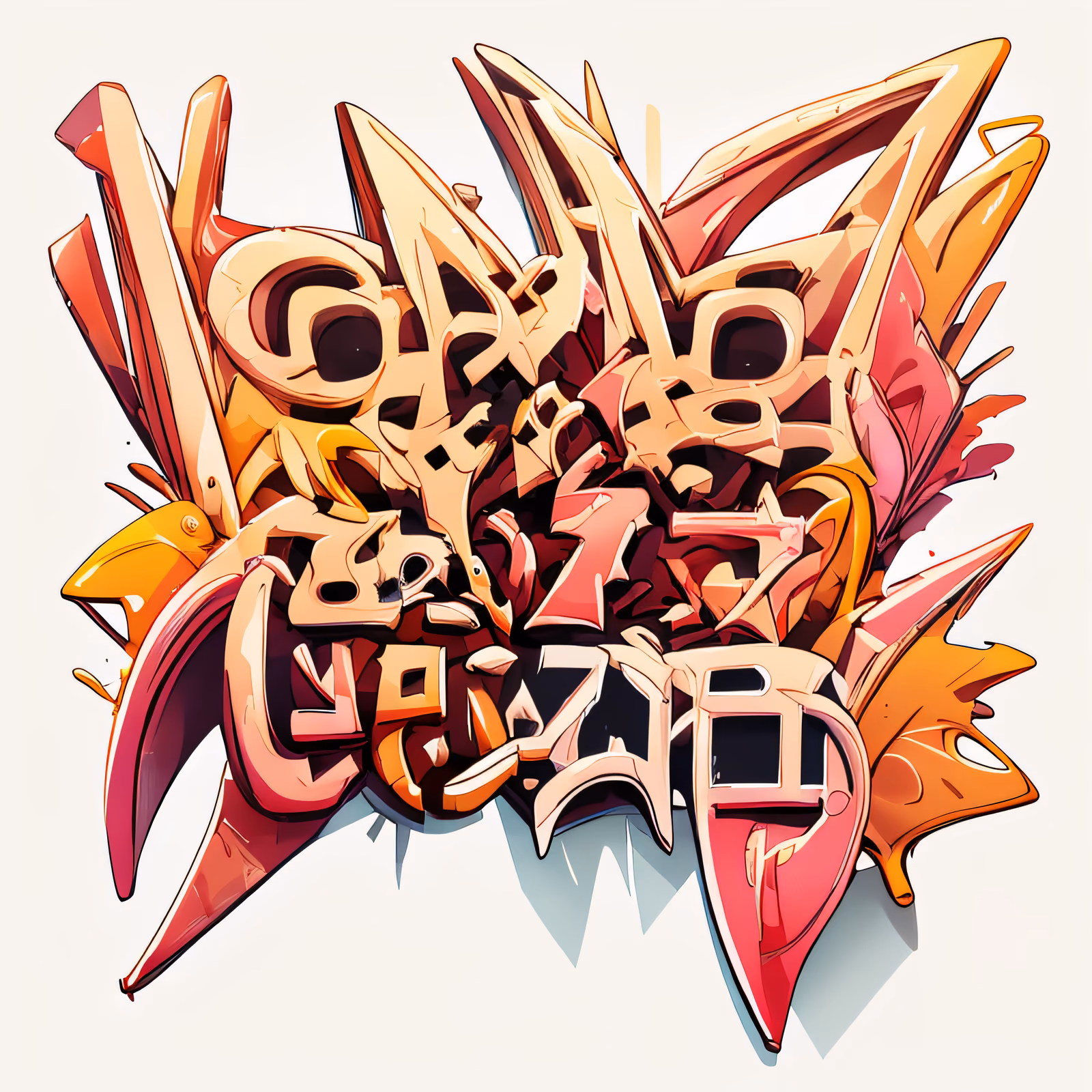 Wildstyle Graffiti Lettering Calligraphy & Lettering QR Code for Stickers — image 1