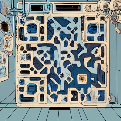 Comic Machine Panel Interior QR Code for Posters — image 1