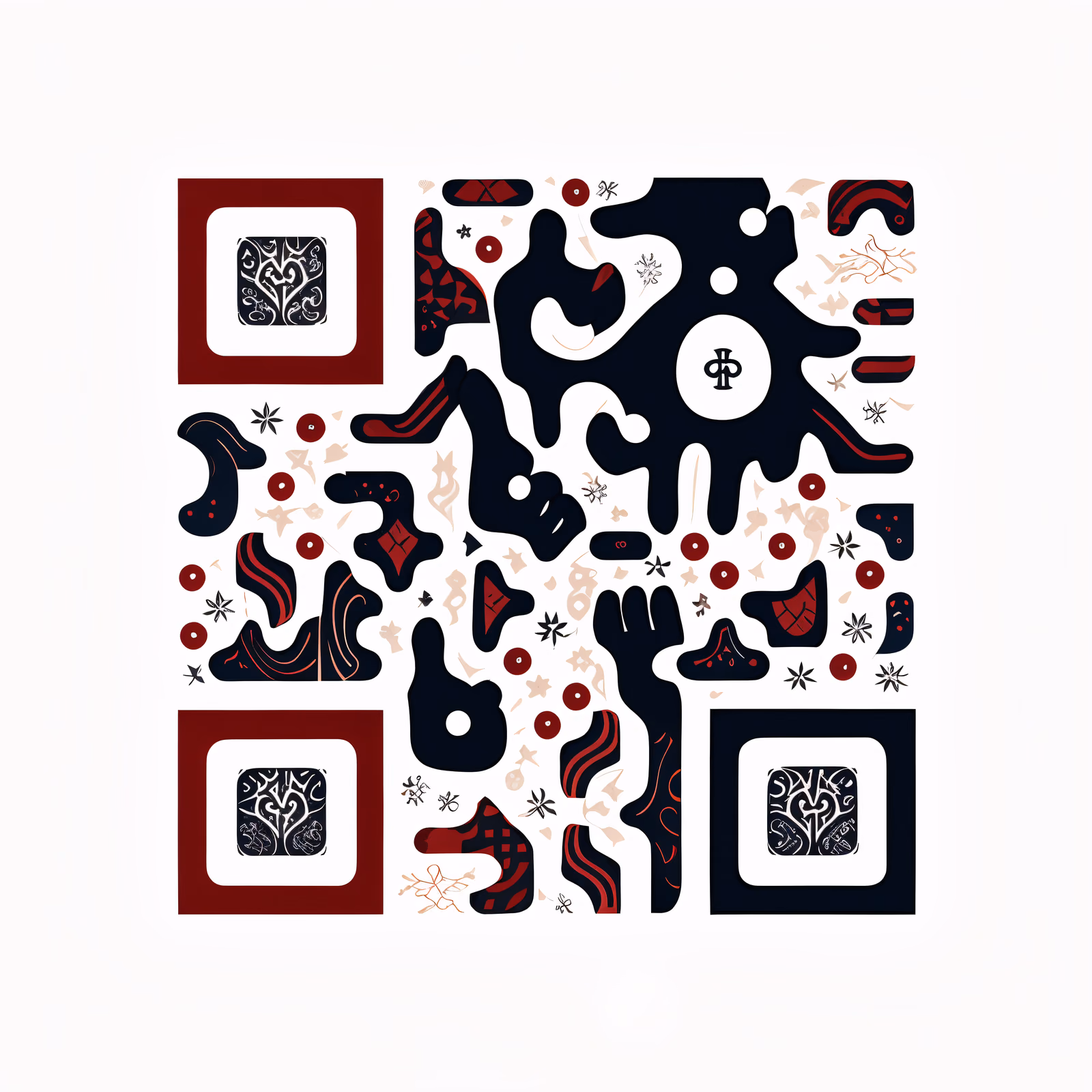 Мистическая рука с орнаментом: QR-код арт — изображение 1