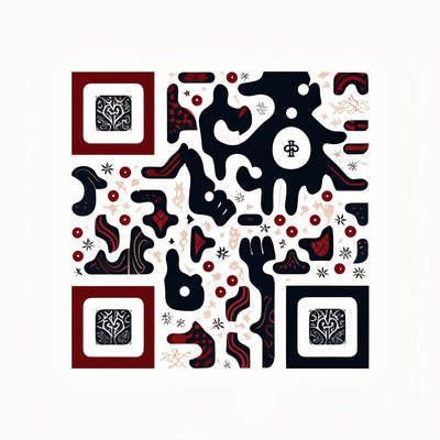 Мистическая рука с орнаментом: QR-код арт