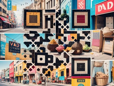 Bazaar Street Market Collage QR Code for Posters