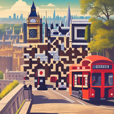 London Big Ben Vector Poster QR Code Art — image 1