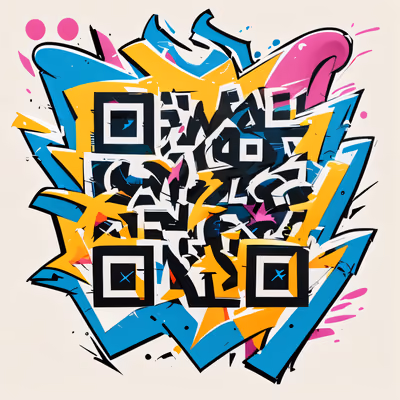 Graffiti Wildstyle Lettering QR Code for Apparel — image 1