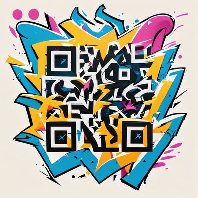 Graffiti Wildstyle Lettering QR Code for Apparel