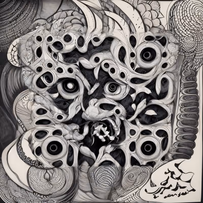 Concentric Eye Swirls Zentangle QR Code Art — image 1