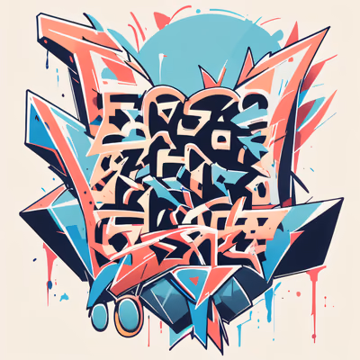 Graffiti Wildstyle Lettering Calligraphy & Lettering QR Code for Apparel — image 1