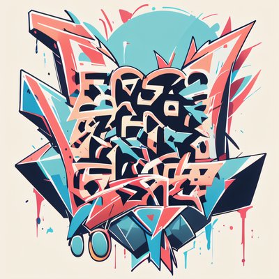 Graffiti Wildstyle Lettering Calligraphy & Lettering QR Code for Apparel