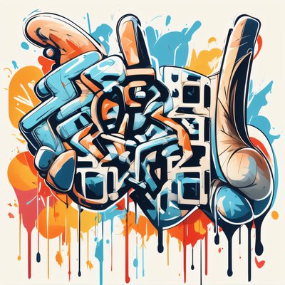 Wildstyle Graffiti Lettering QR Code for Apparel