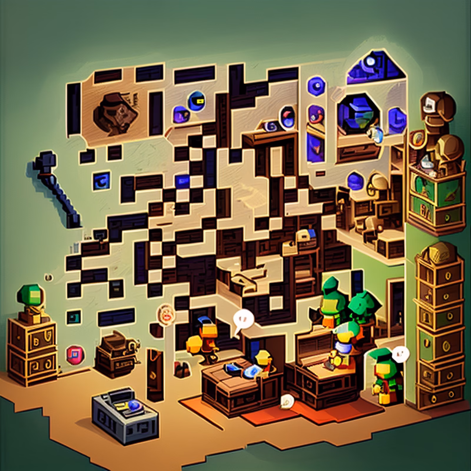 Пиксельная игровая комната: QR-код для постеров — изображение 1