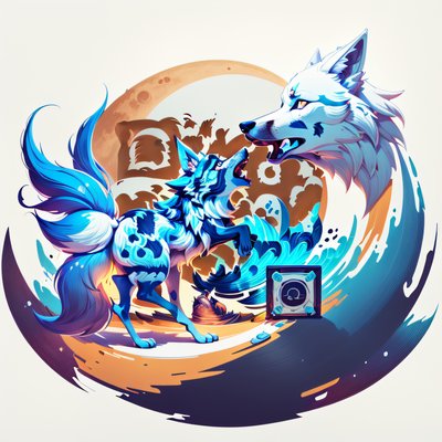Howling Wolf Moon Game Art QR Code for Apparel