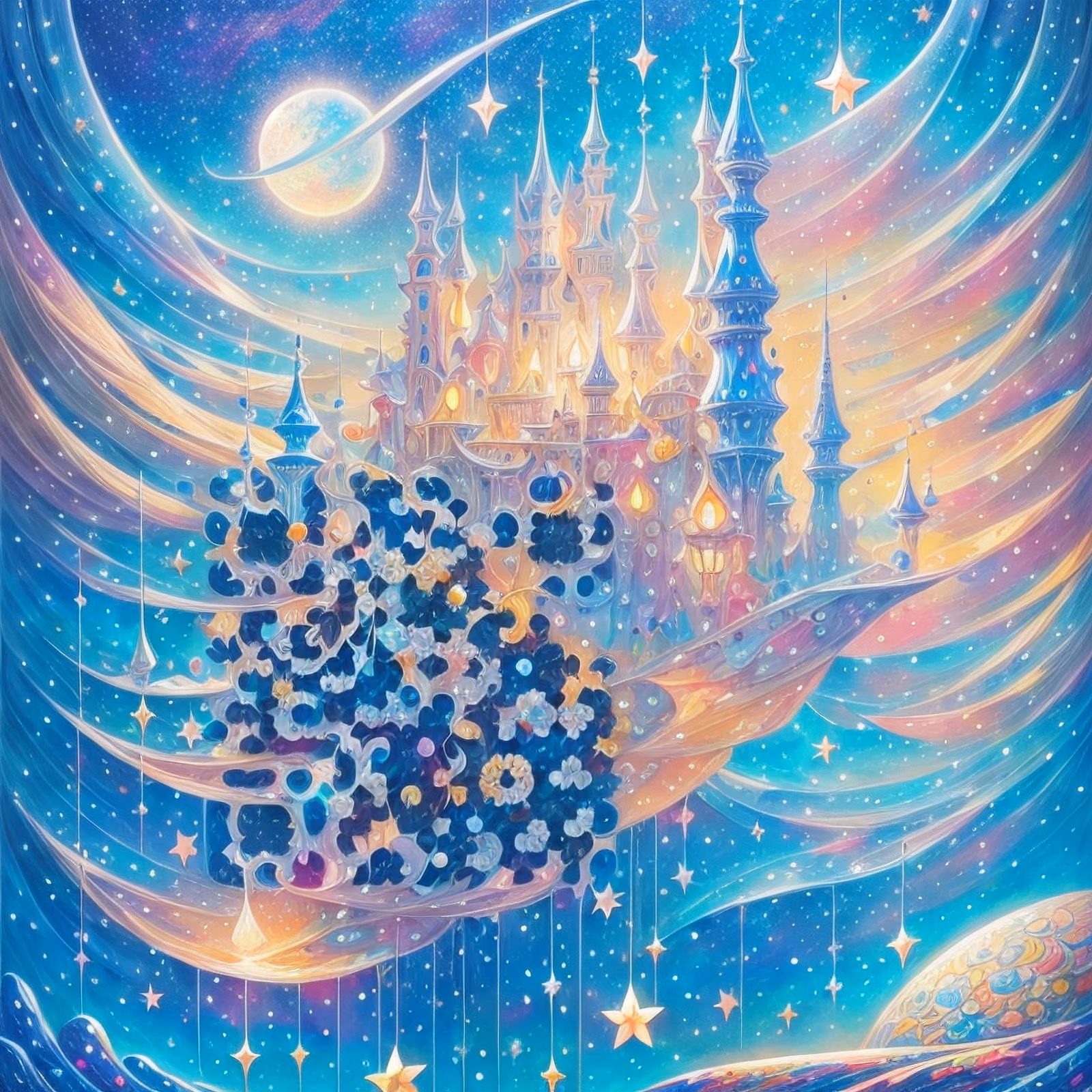 空中城堡奇幻二维码艺术 — 图片 1