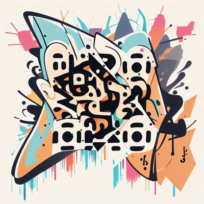 Graffiti Lettering Street Art QR Code for Stickers
