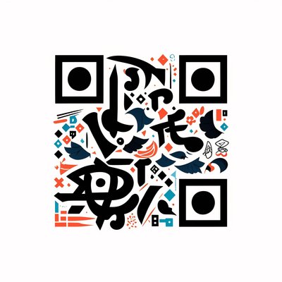 Граффити, каллиграфия и крылья: векторный QR-код для одежды
