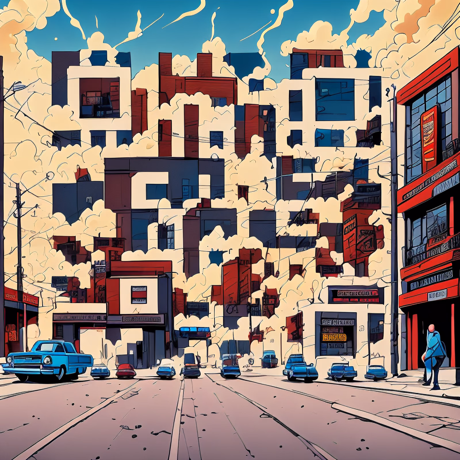 Comic City Street Graphic Novel QR Code for Posters — image 1
