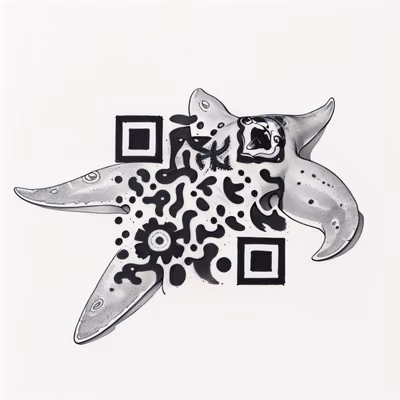 Starfish Ink Tattoo QR Code for Temporary Tattoos — image 1