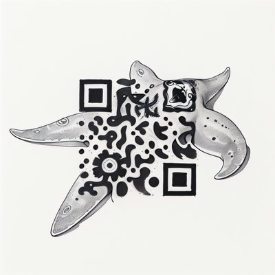 Starfish Ink Tattoo QR Code for Temporary Tattoos
