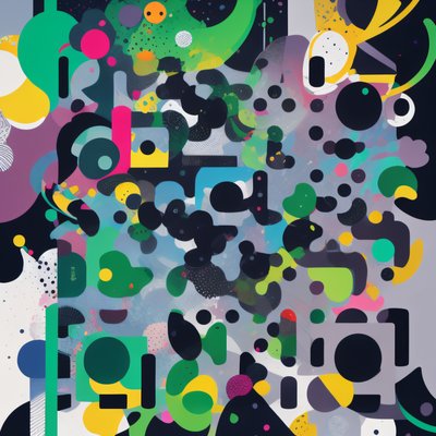 Colorful Abstract Dots Vector QR Code for Posters