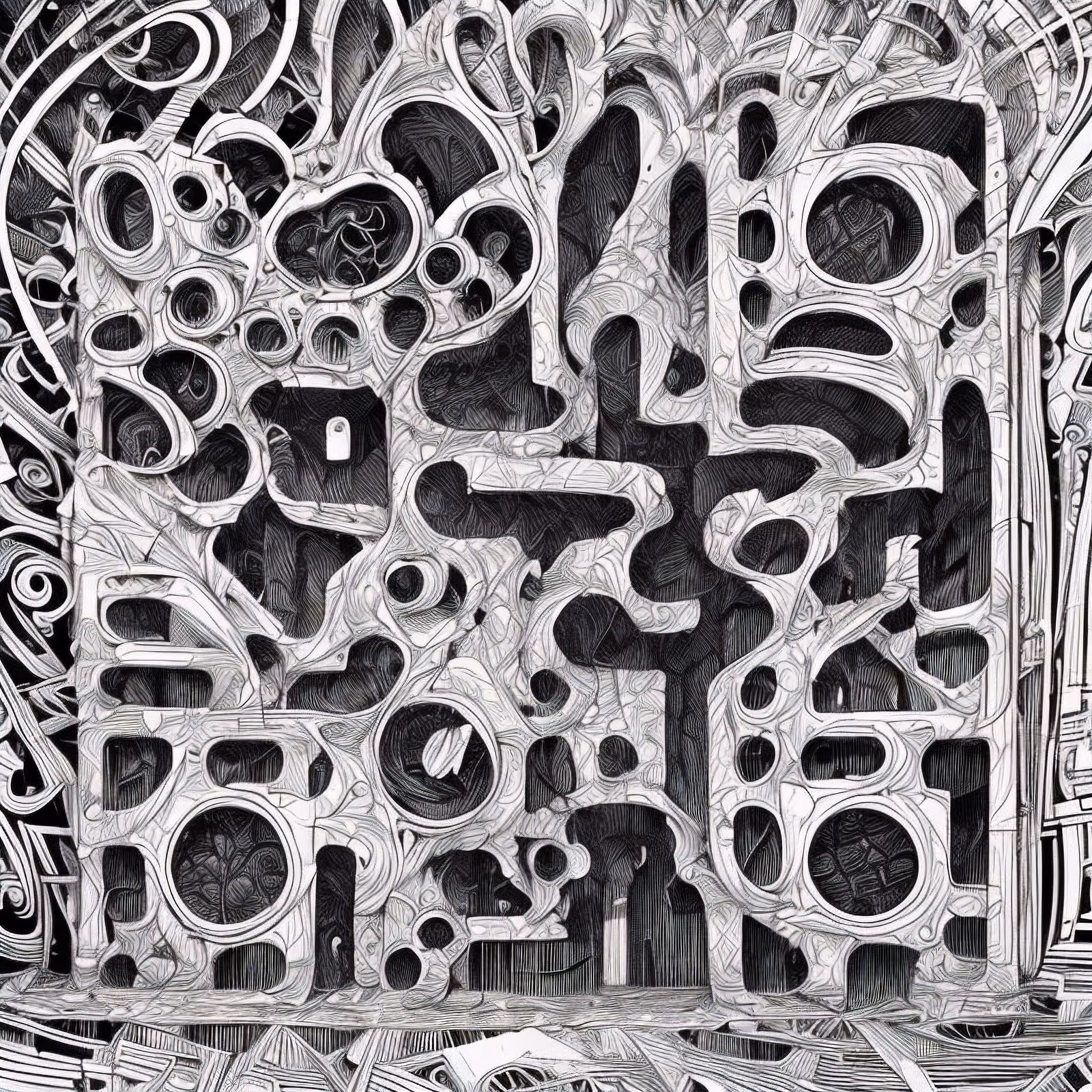 Intricate Building Zentangle Ink QR Code Art — image 1