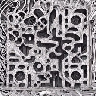 Intricate Building Zentangle Ink QR Code Art — image 1