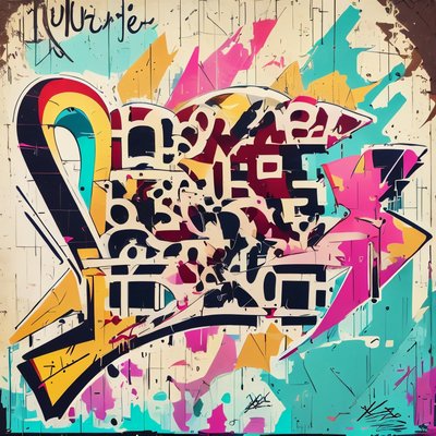 Graffiti Lettering Street Style QR Code for Posters