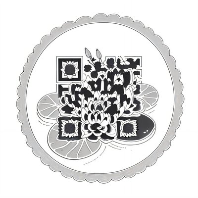 Lotus Lily Pad Tattoo Ink QR Code for Temporary Tattoos