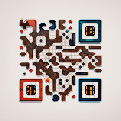Board Game Tiles Vector QR Code for Packaging — image 1