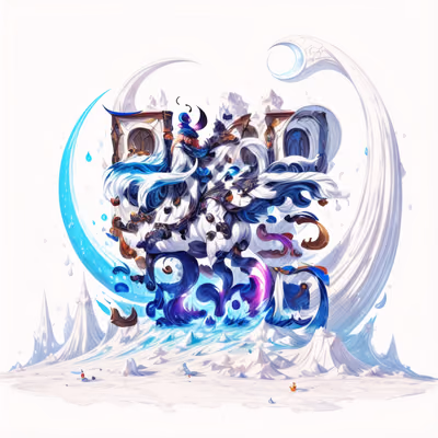 Dripping Paint Crescent Moon QR Code for Posters — image 1