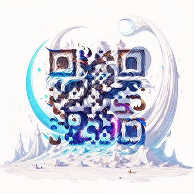 Dripping Paint Crescent Moon QR Code for Posters