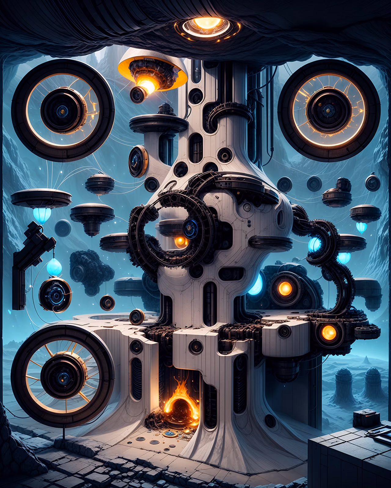 Quantum Machine Tower 3D QR Code for Posters — image 1