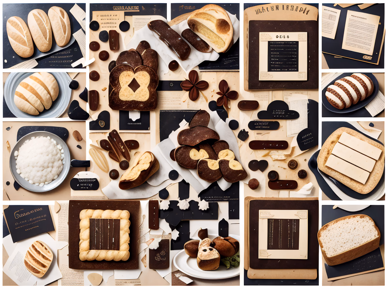 Rustic Bread Collage QR Code for Restaurant Menus — image 1