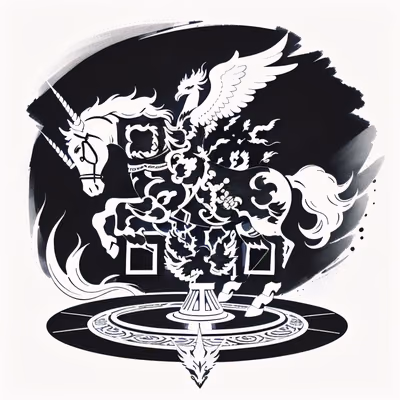 Unicorn Phoenix Carousel Ink QR Code for Temporary Tattoos — image 1