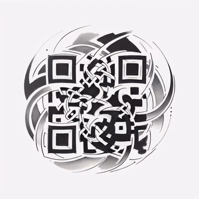Celtic Knot Circle Tattoo QR Code for Temporary Tattoos — image 1