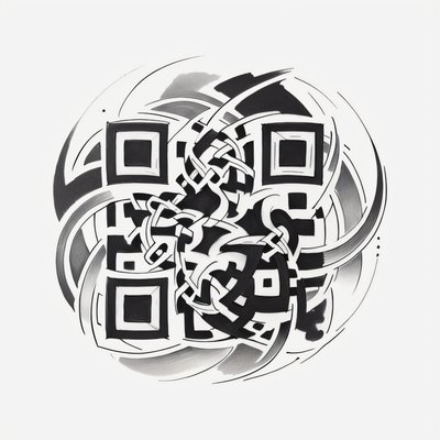 Кельтский узел в круге: QR-код тату для временных татуировок