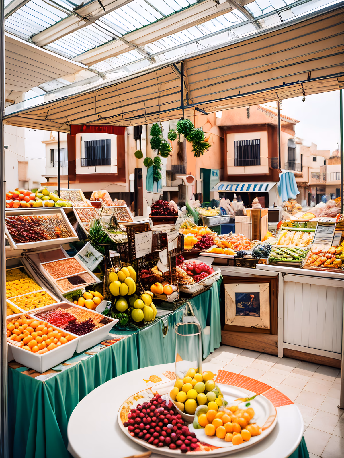 Spanish Fruit Market Photo QR Code for Posters — image 1