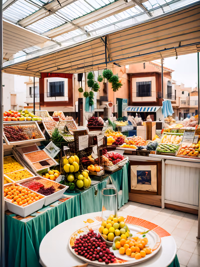 Spanish Fruit Market Photo QR Code for Posters — image 1