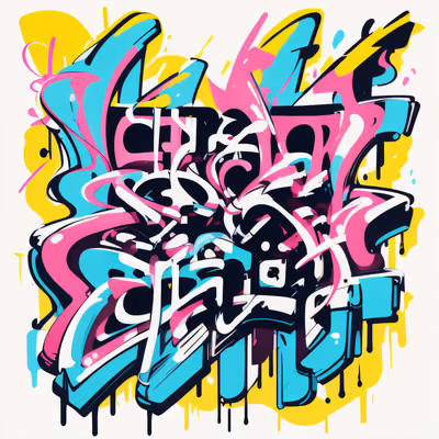 Wildstyle Graffiti Lettering Graffiti & Street Art QR Code for Apparel — image 1