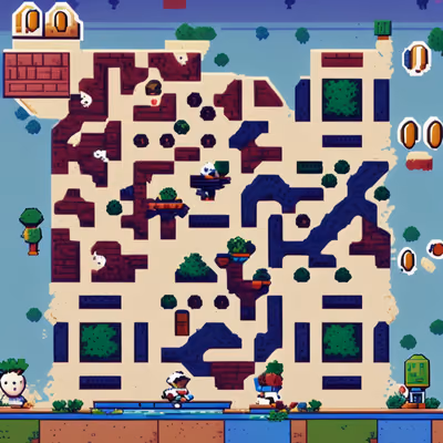 Pixel Art Game Level Maze QR Code for Posters — image 1