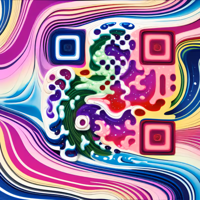 Multicolor Wave Abstract 3D QR Code Art — image 1