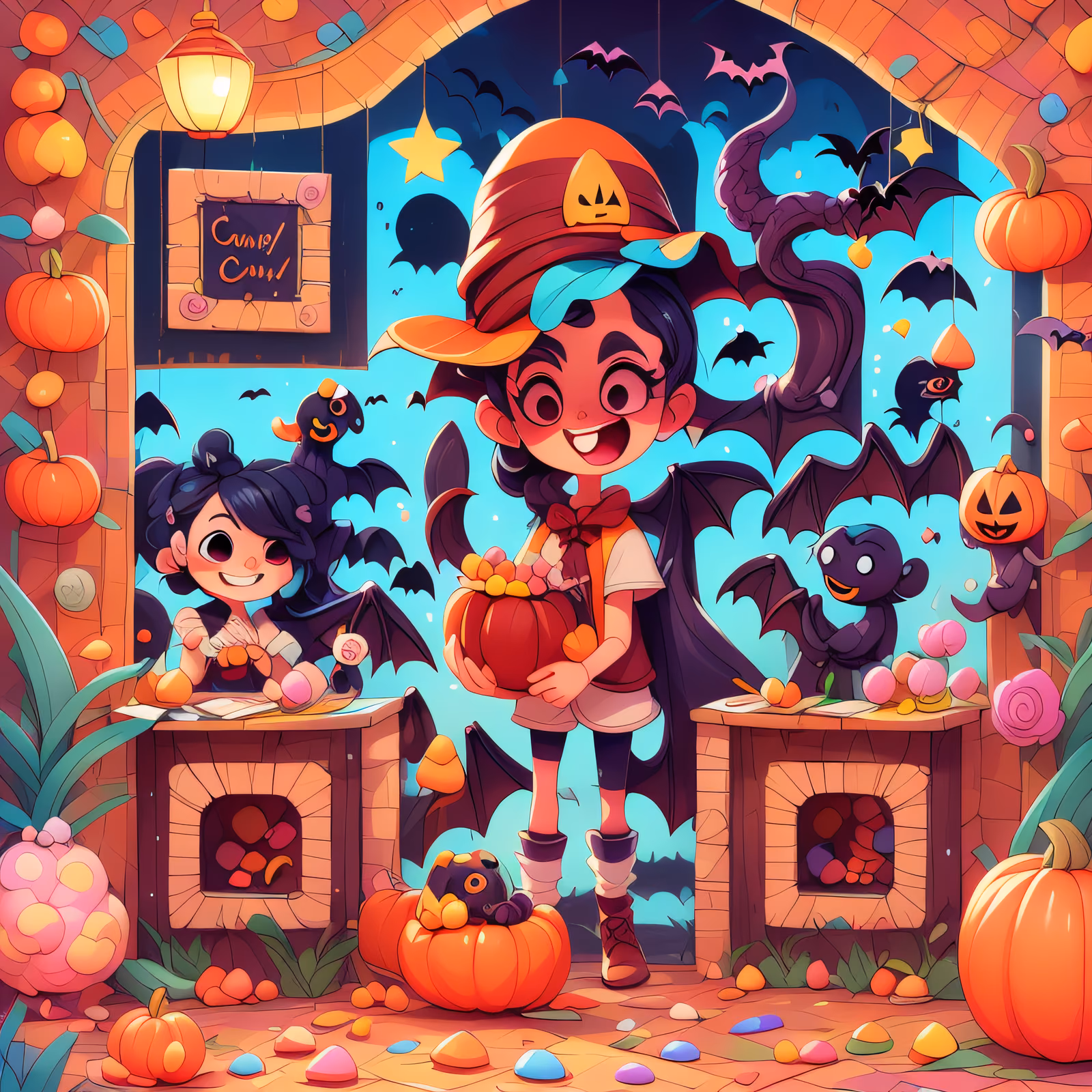 Halloween Kids Candy Cartoon QR Code for Posters — image 1