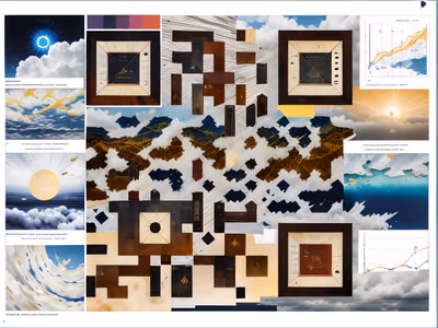 Meteorology Cloud Chart Collage QR Code for Posters — image 1