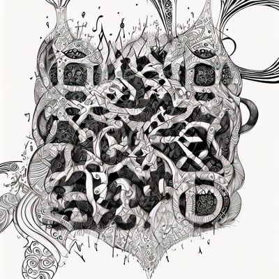 Intricate Zentangle Ink Pattern Symbol QR Code Art