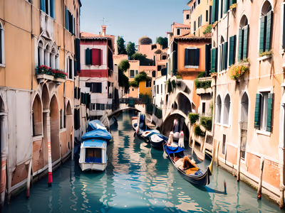 Venice Canal Film Photography QR Code Poster — image 1