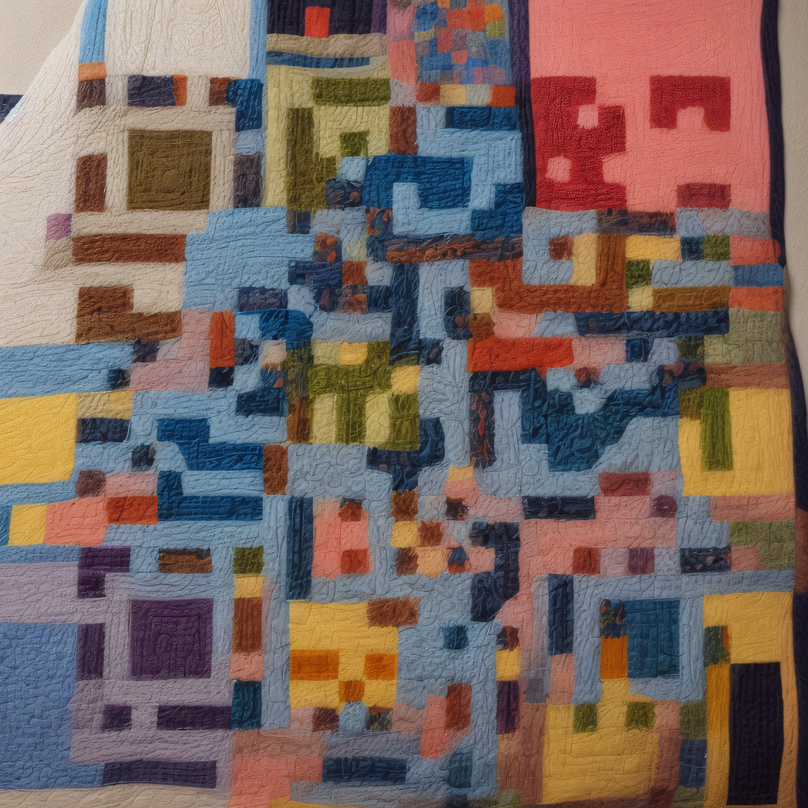 Patchwork Quilt Textile QR Code Art — image 1