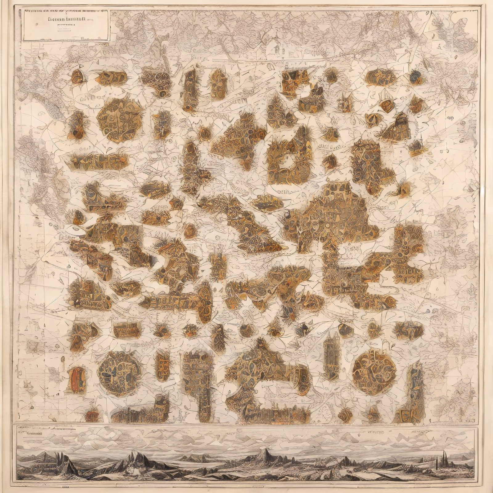 Antique Engraved World Map QR Code Art — image 1